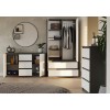 CHEST OF DRAWERS 2 DOORS 3 DRAWERS ANTHRACITE/WHITE