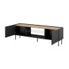 EF ONDA RTV cabinet 180x40x39-58 black (standing or wall mounted)