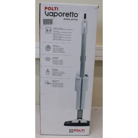 SALE OUT. Polti PTEU0304 Vaporetto SV610 Style 2 in 1 steam mop with integrated portable cleaner, Grey/White | Polti | Steam mop with integrated portable cleaner | PTEU0304 Vaporetto SV610 Style 2-in-1 | Power 1500 W | Steam pressure Not Applicable bar | 