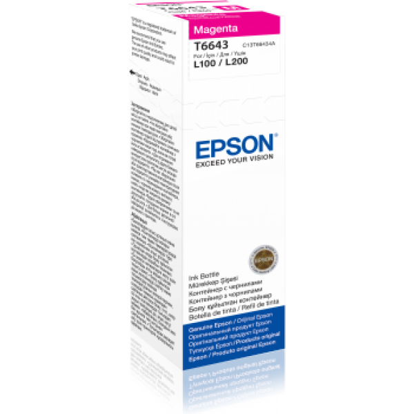 EPSON 1LB T6643 MAGENTA INK BOTTLE ...