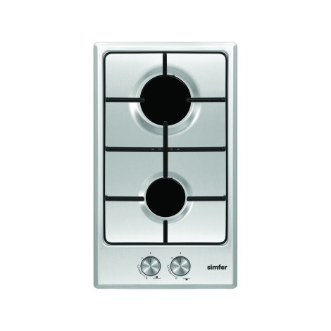 Simfer | Hob | H3.200.VGRIM | Gas | Number of burners/cooking zones 2 | Rotary knobs | Stainless steel