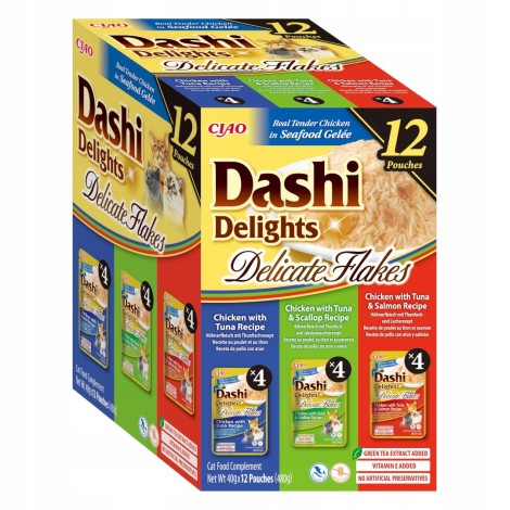 INABA Dashi Delights Delicate flakes Tuna mix - wet cat food - 12x40g