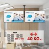 Maclean ceiling mount for two TVs, max load 2x40kg, 34-60", max VESA 600x400, MC-111 B