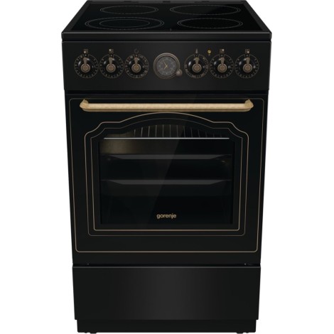Gorenje Cooker | GECS5B70CLB | Hob type Vitroceramic | Oven type Electric | Black | Width 50 cm | Depth 59.4 cm | 70 L