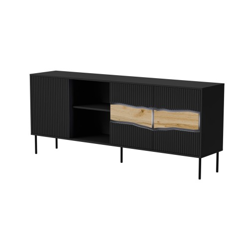 Cama INSERTO 3D1W chest of drawers 190x40x80 black + LED
