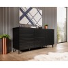 Nova chest of drawers 155x40x72 Black Mat