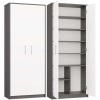 OLIV 2D CLOSED SHELVING UNIT, ANTHRACITE/WHITE SET