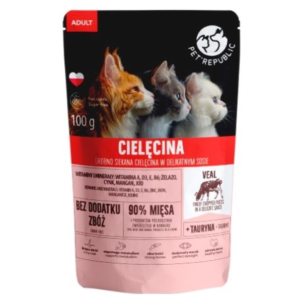 PET REPUBLIC Adult Finely chopped veal ...