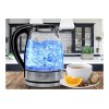 Adler | Kettle | AD 1225 | Standard | 2000 W | 1.7 L | Glass | 360° rotational base | Transparent/Stainless steel