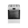BEKO Cooker | FBM62330GWDTN | Hob type Gas | Oven type Electric | White | Width 60 cm | Grilling | LED | Depth 60 cm | 72 L