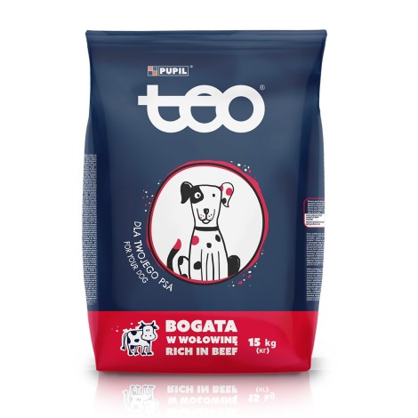 TEO Rich in beef - dry dog food - 15kg