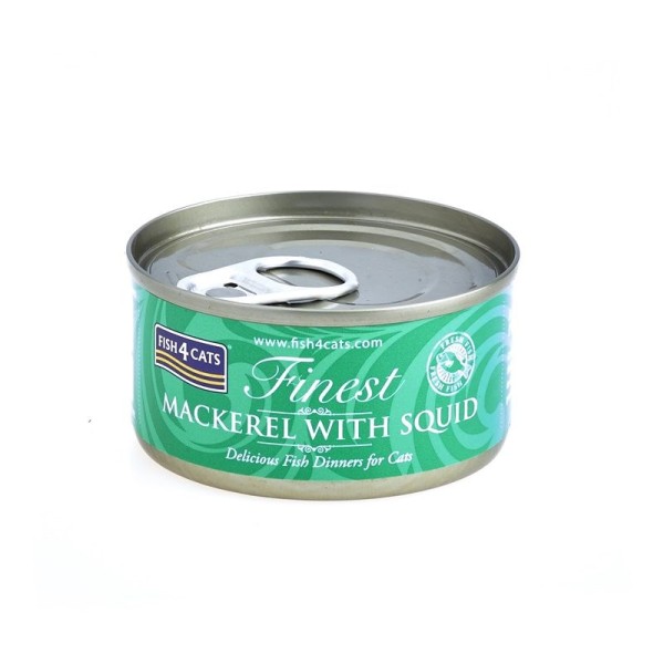 FISH4CATS Mackerel with squid - wet ...