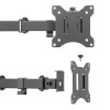 Maclean MC-883 monitor mount / stand 81.3 cm (32") Clamp Black