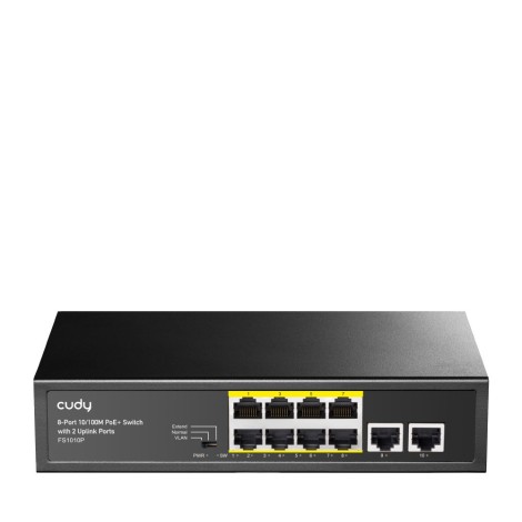 Cudy FS1010P network switch Fast Ethernet (10/100) Power over Ethernet (PoE) Black