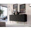 JUNGLE chest 152x40.5x74.5 matte black + golden legs