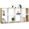 MALAX 2X4 ARTISAN/WHITE BOOKCASE