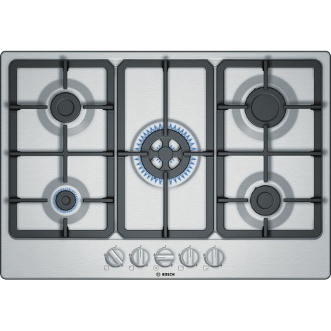 Bosch Serie 4 PGQ7B5B90 hob Stainless steel Built-in 75 cm Gas 5 zone(s)