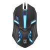 MOUSE  DEFENDER CYBER MB-560L BLACK 7 COLORS 1200DPI 3P