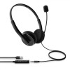 Energy Sistem Headset Office 2+ Black, USB and 3.5 mm plug, volume control, retractable boom mic. | Energy Sistem | Wired Earphones | Headset Office 2+ | Wired | On-Ear | Microphone | Black