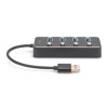 Digitus | USB 3.0 Hub, 4-port, Switchable, Aluminum Housing | DA-70247