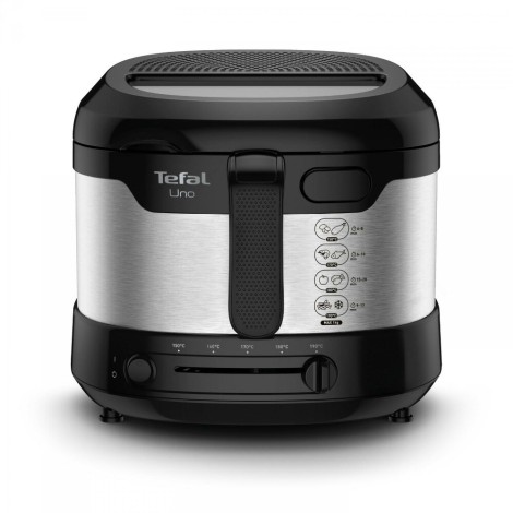 Tefal Uno FF215D Single Stand-alone 1600 W Deep fryer Black, Stainless steel