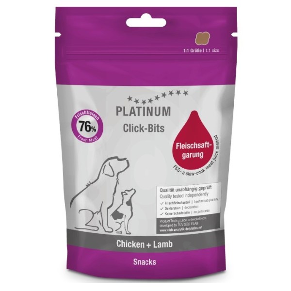 PLATINUM Click-Bits Chicken+Lamb - dog treat ...