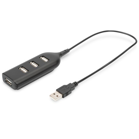 Digitus | USB 2.0 Hub, 4-Port, Bus Powered 4 X USB A/F AT Connected Cable | AB-50001-1 | USB 2.0 Hub