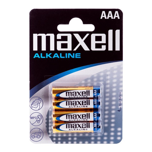 Maxell Battery Alkaline LR-03 AAA 4-Pack ...