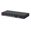 Switch|DAHUA|PFS3110-8ET1GT1GF-96|Desktop/pedestal|8x10Base-T / 100Base-TX|1x10Base-T / 100Base-TX / 1000Base-T|2x1000Base-T|PoE ports 8|96 Watts|DH-PFS3110-8ET1GT1GF-96