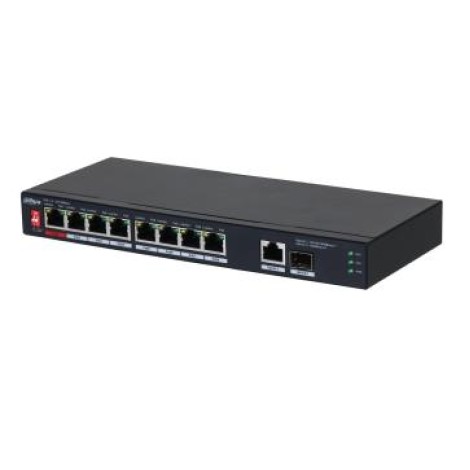 Switch|DAHUA|PFS3110-8ET1GT1GF-96|Desktop/pedestal|8x10Base-T / 100Base-TX|1x10Base-T / 100Base-TX / 1000Base-T|2x1000Base-T|PoE ports 8|96 Watts|DH-PFS3110-8ET1GT1GF-96