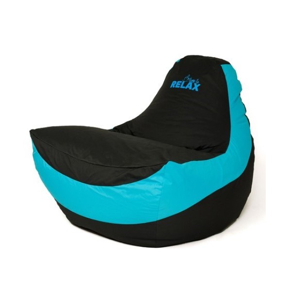 Sako bag pouffe Bolid black-blue XXL ...