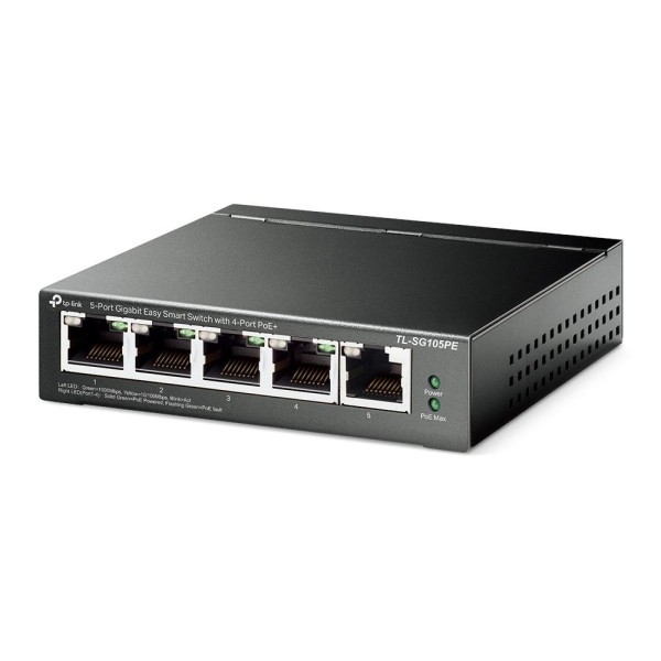 Switch|TP-LINK|TL-SG105PE|Desktop/pedestal|5x10Base-T / 100Base-TX / 1000Base-T|PoE ports ...