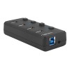 Natec USB 3.0 HUB, Mantis 2, 4-Port, On/Off with AC Adapter | Natec | 4 Port Hub With USB 3.0 | Mantis NHU-1557 | Black