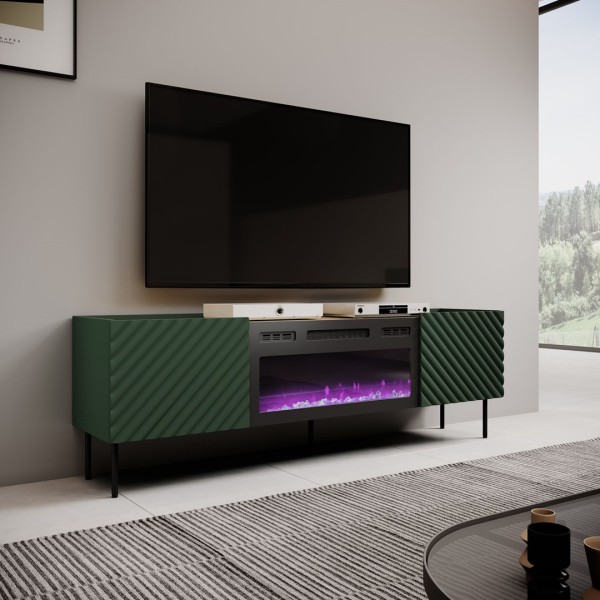 RTV cabinet with an electric fireplace ...