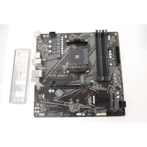 SALE OUT. GIGABYTE B550M K 1.0 M/B | Gigabyte B550M K 1.0 M/B | Processor family AMD | Processor socket AM4 | DDR4 DIMM | Memory slots 4 | Supported hard disk drive interfaces 	SATA, M.2 | Number of SATA connectors 4 | Chipset AMD B550 | Micro ATX | USED,
