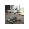 TECHLY Compact Desk for PC Metal Glass