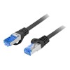 Lanberg Patchcord Cat.6A S/FTP LSZH CCA | PCF6A-10CC-0150-BK | 1.5 m