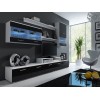 Cama storage cabinets set LOGO II 250/42/190 white/black gloss