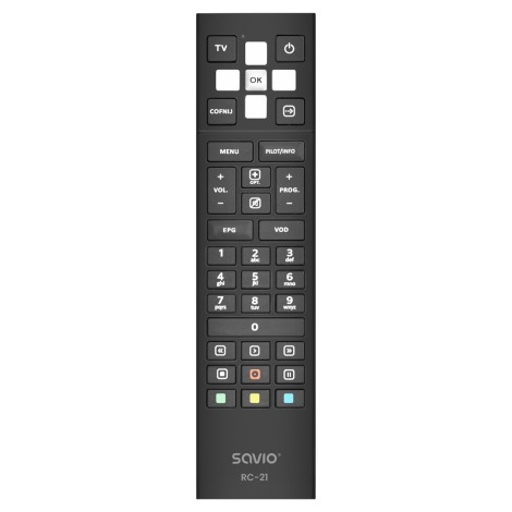 Savio RC-21 remote control IR Wireless TV set-top box Press buttons