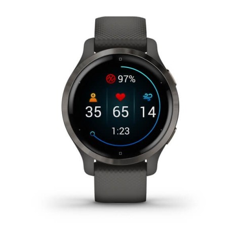 Garmin Venu 2S 2.79 cm (1.1") AMOLED 40 mm Digital 360 x 360 pixels Touchscreen Graphite Wi-Fi GPS (satellite)