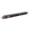 Lanberg Power strip Rack PDU (1u,10a,8x 230v,2m) pdu-04e04i-0200-iec-bk
