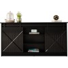 Chest of drawers 160x80x35 GRANERO black/black gloss