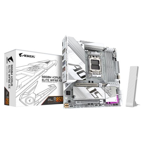 Mainboard|GIGABYTE|SAM5|Micro-ATX|Memory DDR5|Memory slots 4|1xPCI-Express 3.0 16x|1xPCI-Express 5.0 16x|2xM.2|1xHDMI|1xDisplayPort|4xUSB 2.0|7xUSB 3.2|2xUSB-C|1xOptical S/PDIF|1xRJ45|2xAudio port|B850MAELTWF6EICE