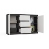 CHEST OF DRAWERS 2 DOORS 3 DRAWERS ANTHRACITE/WHITE