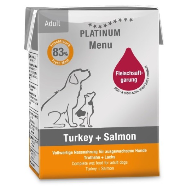 PLATINUM Menu Adult Turkey+Salmon - wet ...