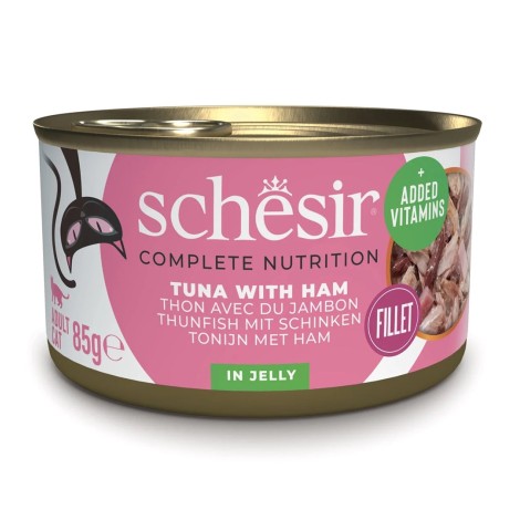 SCHESIR in jelly Tuna with ham - wet cat food - 85 g
