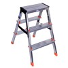 Krause Dopplo double-sided step ladder silver