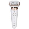 Braun Epilator | 9-011 3D Silk-epil 9 Flex | Operating time (max) 50 min | Number of power levels 2 | Wet & Dry | White/Gold