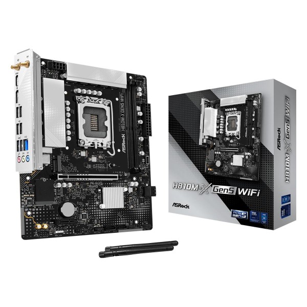Mainboard|ASROCK|LGA 1851 (Socket V1)|RAM DDR5-SDRAM|2xSlots|H810M-XGEN5WIFI