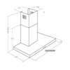 Kitchen Hood Akpo WK-4 Feniks Slim 90 INOX ECO Wall-mounted Stainless Steel